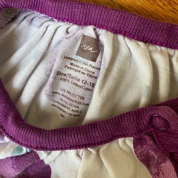 Tea | Purple flower romper. - Picture 2 of 3